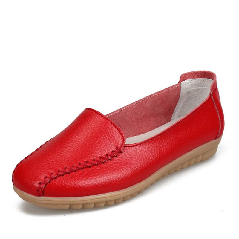 Naisten Loafers Kengät Rento Outdoor Slip On Leather Matalat Kengät