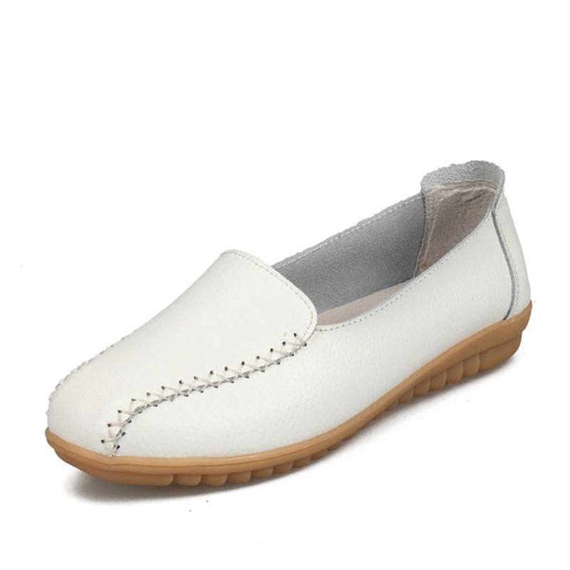 Naisten Loafers Kengät Rento Outdoor Slip On Leather Matalat Kengät