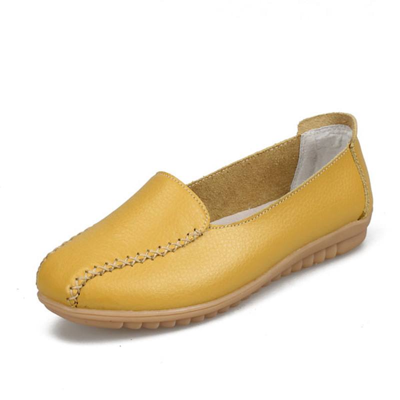 Naisten Loafers Kengät Rento Outdoor Slip On Leather Matalat Kengät