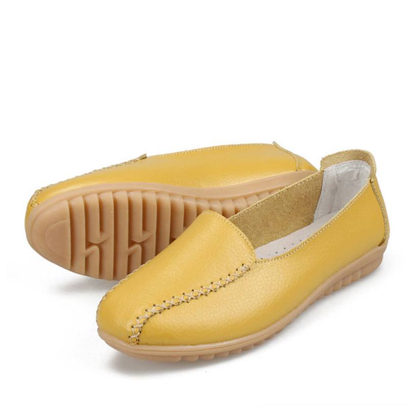 Naisten Loafers Kengät Rento Outdoor Slip On Leather Matalat Kengät