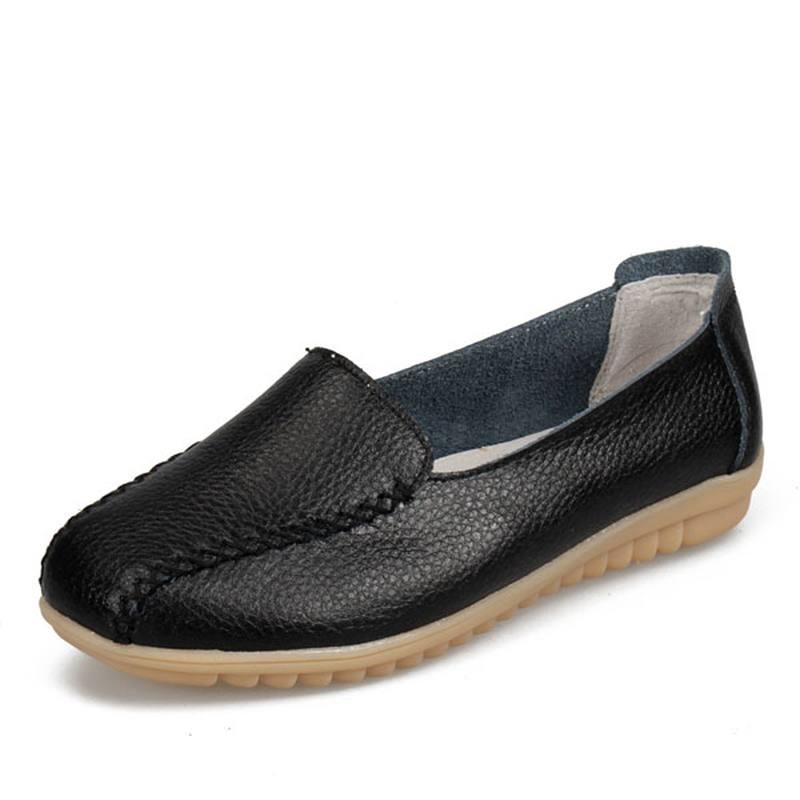 Naisten Loafers Kengät Rento Outdoor Slip On Leather Matalat Kengät