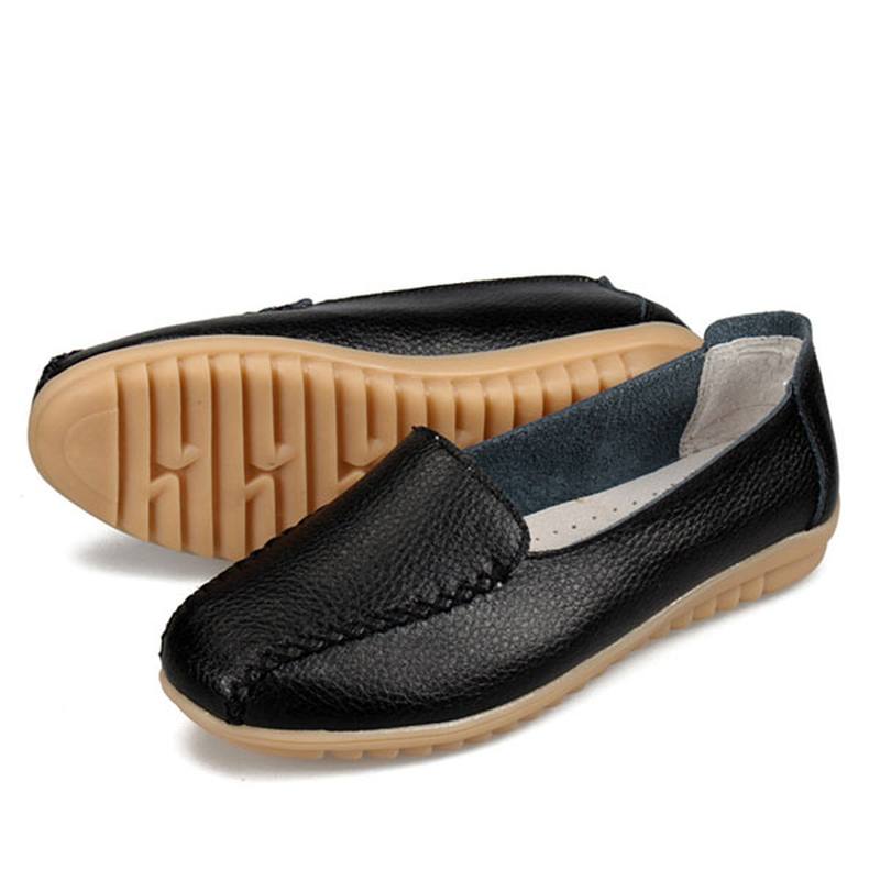 Naisten Loafers Kengät Rento Outdoor Slip On Leather Matalat Kengät