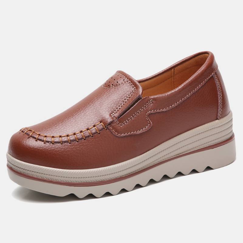 Naisten Ompelualusta Pyöreä Toe Slip On Loafers