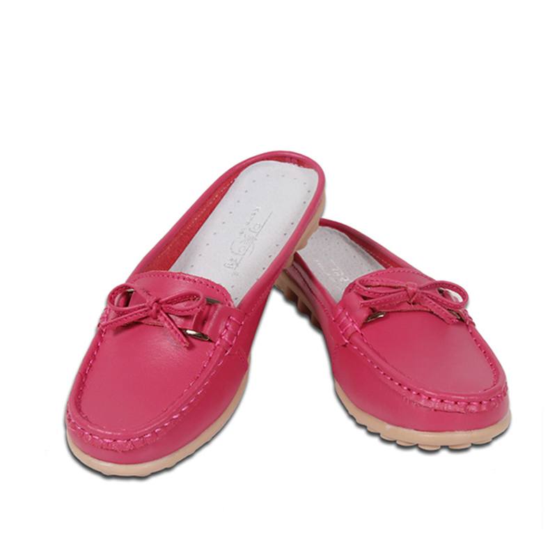 Naisten Rennot Pehmeät Nahkahousut Bowknot Chic Flat Loafers