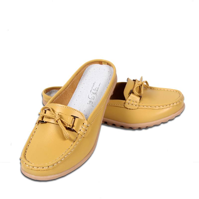 Naisten Rennot Pehmeät Nahkahousut Bowknot Chic Flat Loafers