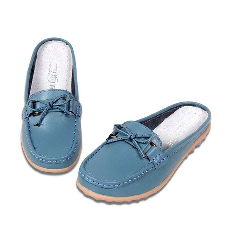 Naisten Rennot Pehmeät Nahkahousut Bowknot Chic Flat Loafers