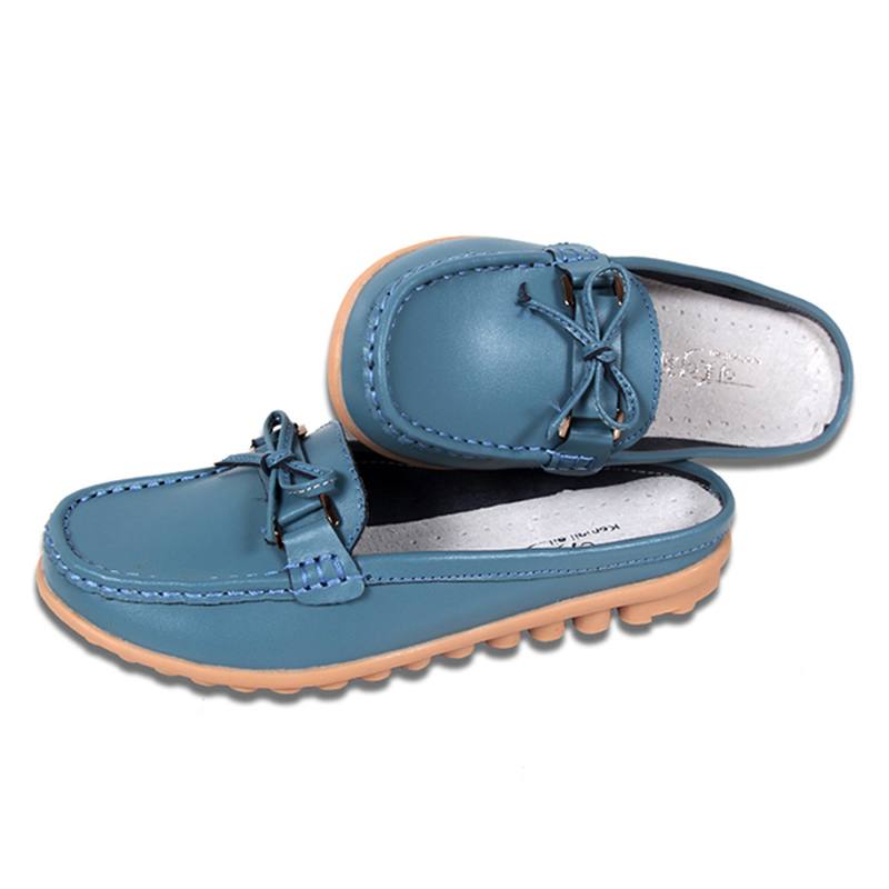 Naisten Rennot Pehmeät Nahkahousut Bowknot Chic Flat Loafers