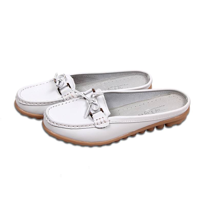 Naisten Rennot Pehmeät Nahkahousut Bowknot Chic Flat Loafers