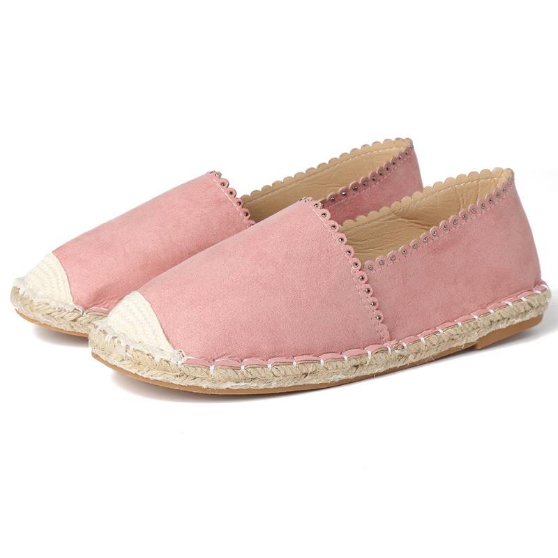 Naisten Rento Hengittävä Espadrille Flat Slip On Matalat Kengät