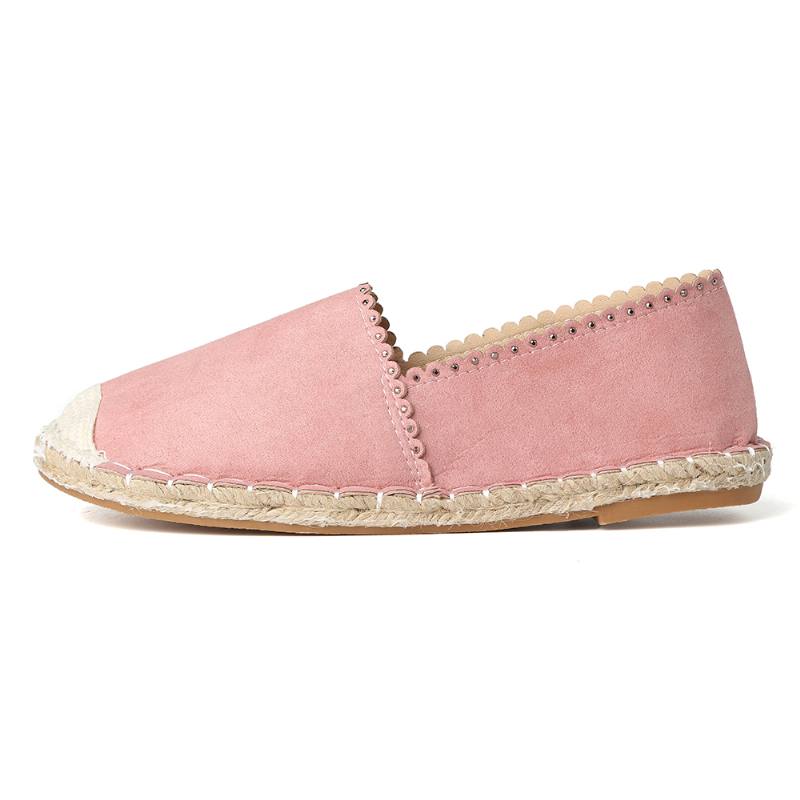 Naisten Rento Hengittävä Espadrille Flat Slip On Matalat Kengät