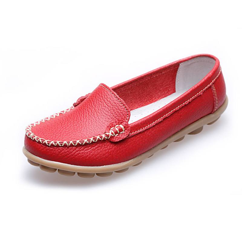 Naisten Rento Matalat Kengät Pyöreät Toe Loafers Pehmeä Pohjallinen Slip On Flat Loafers