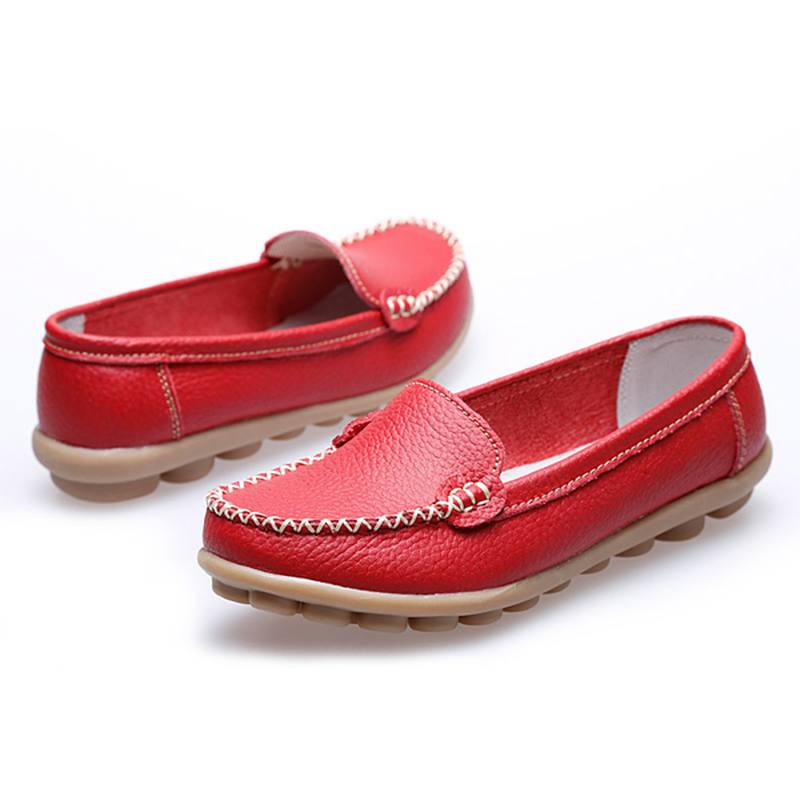 Naisten Rento Matalat Kengät Pyöreät Toe Loafers Pehmeä Pohjallinen Slip On Flat Loafers