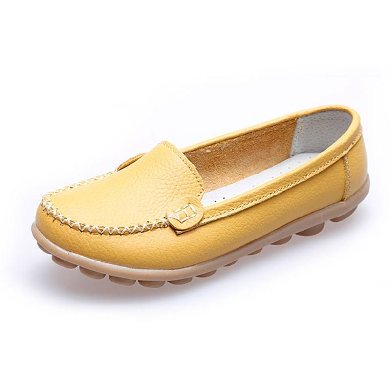 Naisten Rento Matalat Kengät Pyöreät Toe Loafers Pehmeä Pohjallinen Slip On Flat Loafers