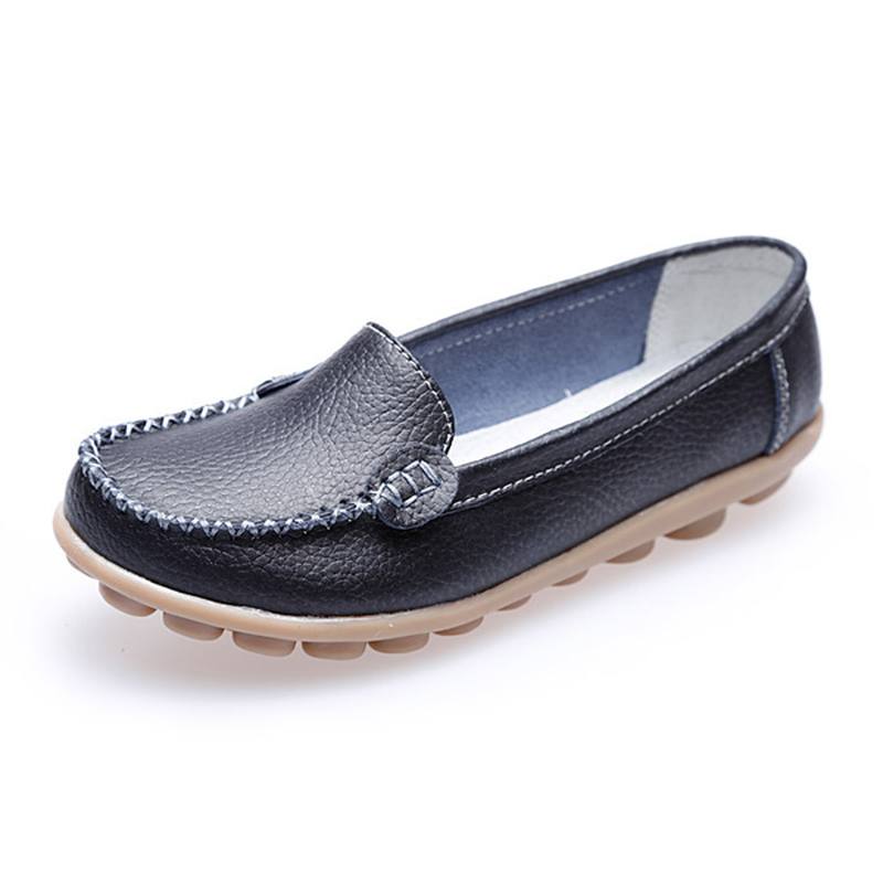 Naisten Rento Matalat Kengät Pyöreät Toe Loafers Pehmeä Pohjallinen Slip On Flat Loafers