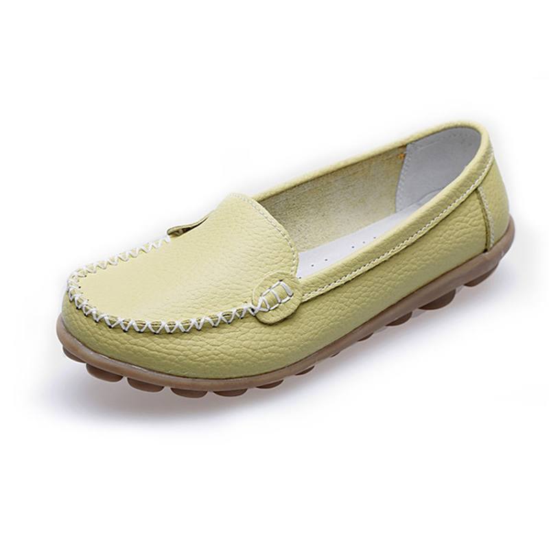 Naisten Rento Matalat Kengät Pyöreät Toe Loafers Pehmeä Pohjallinen Slip On Flat Loafers