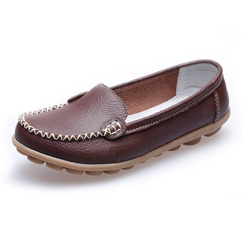 Naisten Rento Matalat Kengät Pyöreät Toe Loafers Pehmeä Pohjallinen Slip On Flat Loafers