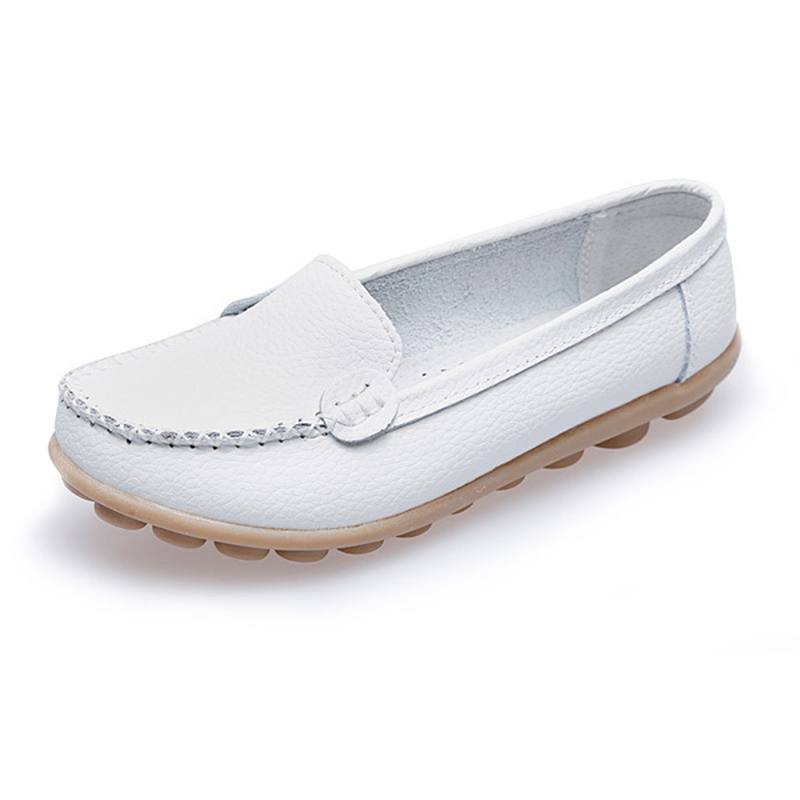 Naisten Rento Matalat Kengät Pyöreät Toe Loafers Pehmeä Pohjallinen Slip On Flat Loafers