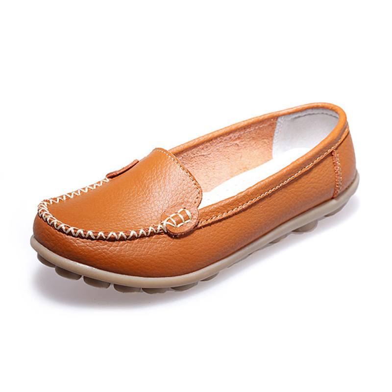 Naisten Rento Matalat Kengät Pyöreät Toe Loafers Pehmeä Pohjallinen Slip On Flat Loafers