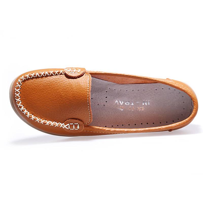 Naisten Rento Matalat Kengät Pyöreät Toe Loafers Pehmeä Pohjallinen Slip On Flat Loafers