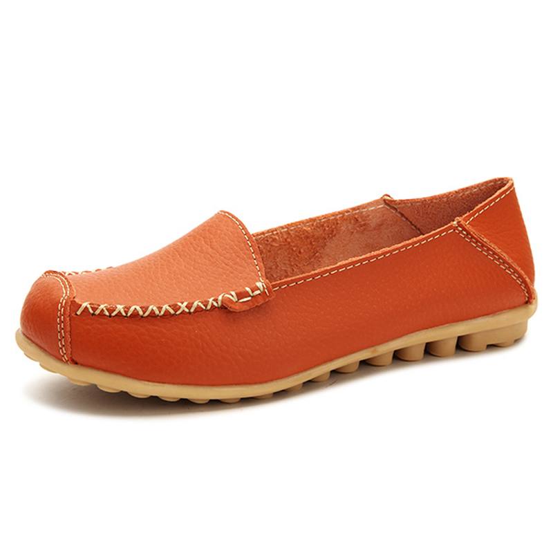 Naisten Tasaiset Kengät Mukavat Rento Slip Pyöreät Toe Soft Flat Loafers -kengät