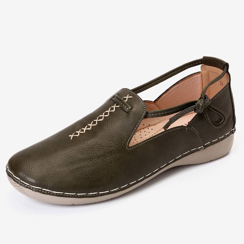 Pure Color Rento Walking Leather Loafers