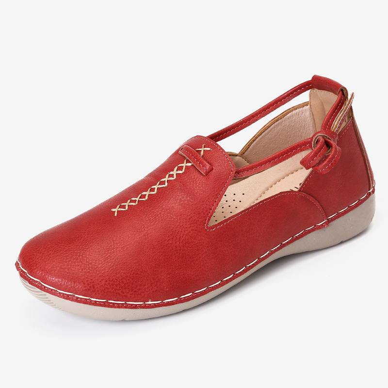 Pure Color Rento Walking Leather Loafers