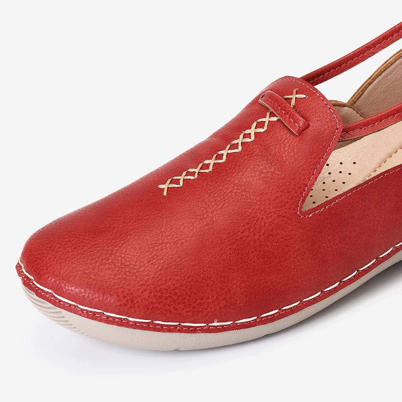 Pure Color Rento Walking Leather Loafers