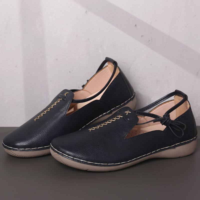 Pure Color Rento Walking Leather Loafers