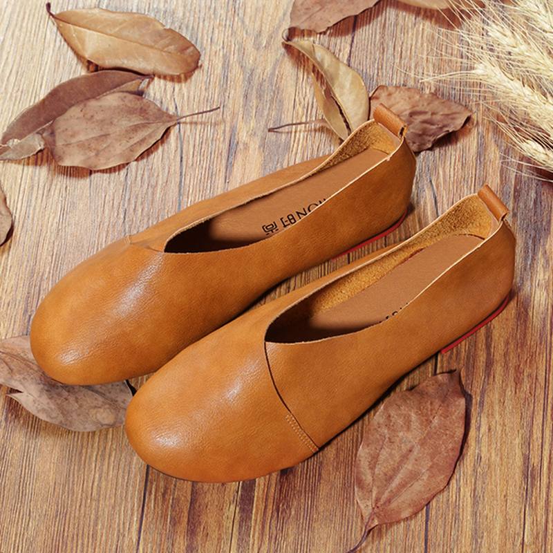 Suuret Vintage-rennot Tasaiset Loaferit