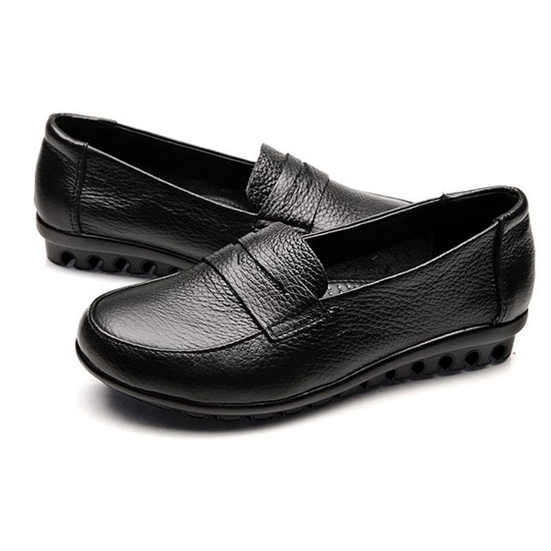 Uudet Naisten Pehmeät Rento Mukavat Matalat Kengät Loaferit Slip-on Muoti Pyöreät Toe Matalat Kengät Kengät