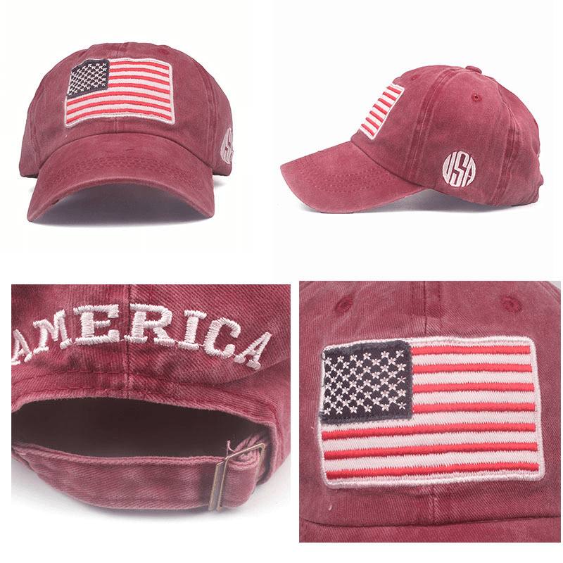 American Flag Embroidery Baseball Cap