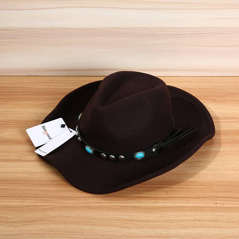 Bang Good Miesten Naisten Vintage-villainen Länsi-cowboy-hattu