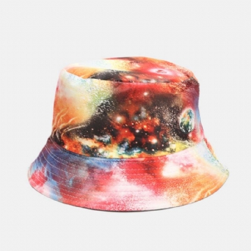 Graffiti Galaxy Fisherman Hat Naisten Puuvilla-allashattu Bucket Hat