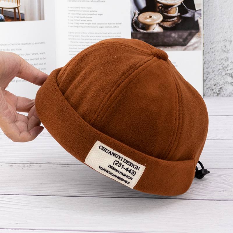 Harjattu Pehmo Patch Melon Leather Hat Vuokranantajan Hattu