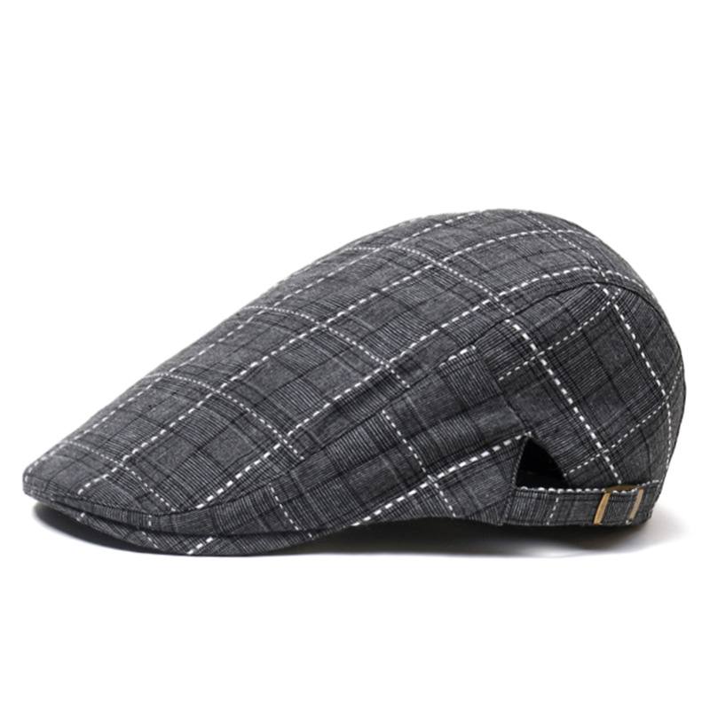 Huippukorkki Eteenpäin Cap Plaid Baseball Cap Visiiri Beretti Aurinkohattu