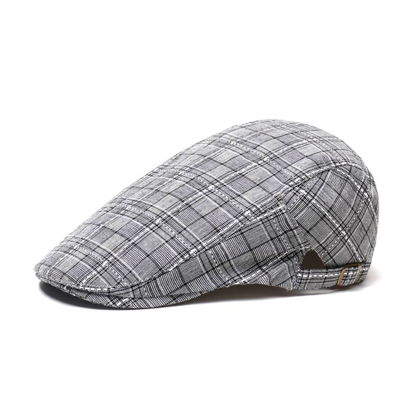 Huippukorkki Eteenpäin Cap Plaid Baseball Cap Visiiri Beretti Aurinkohattu