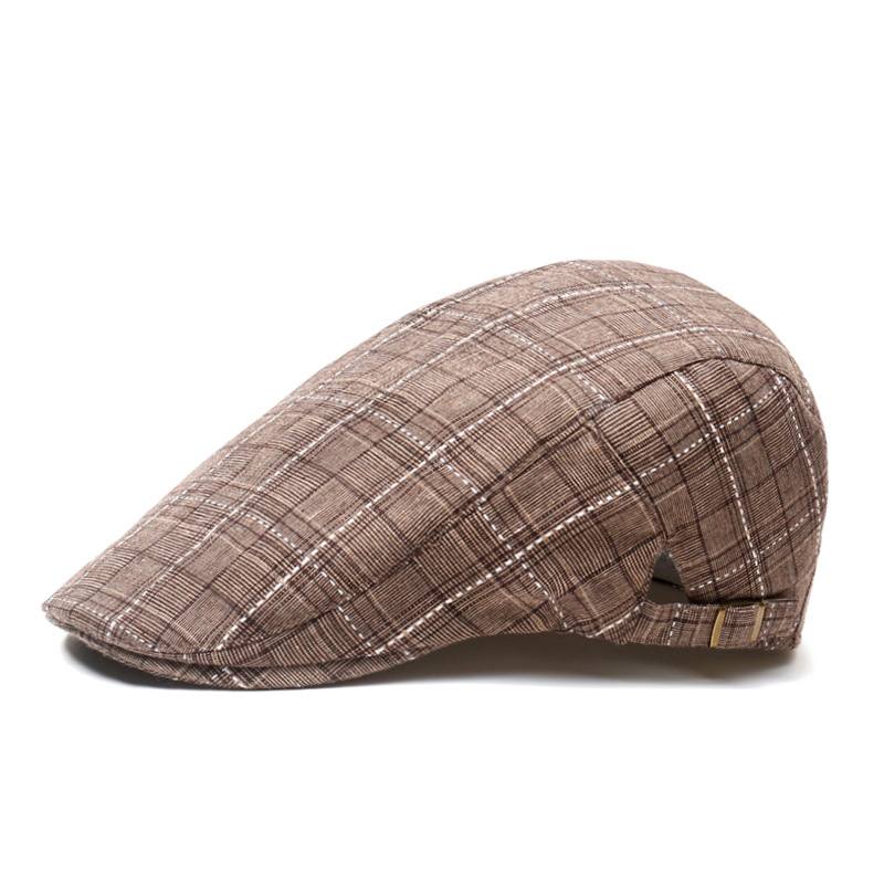 Huippukorkki Eteenpäin Cap Plaid Baseball Cap Visiiri Beretti Aurinkohattu