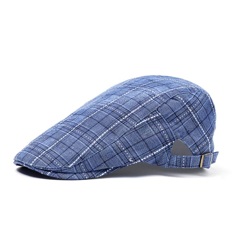 Huippukorkki Eteenpäin Cap Plaid Baseball Cap Visiiri Beretti Aurinkohattu