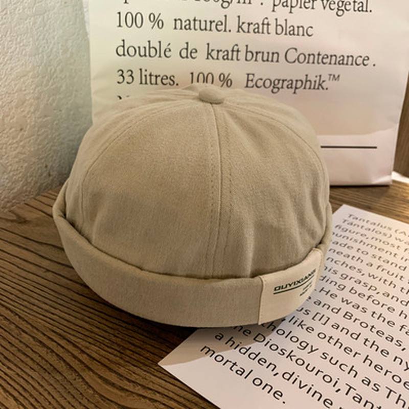 Japanilainen Letter Label Melon Leather Cap