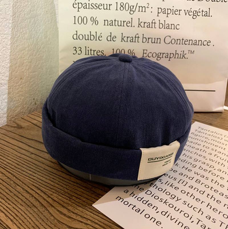 Japanilainen Letter Label Melon Leather Cap