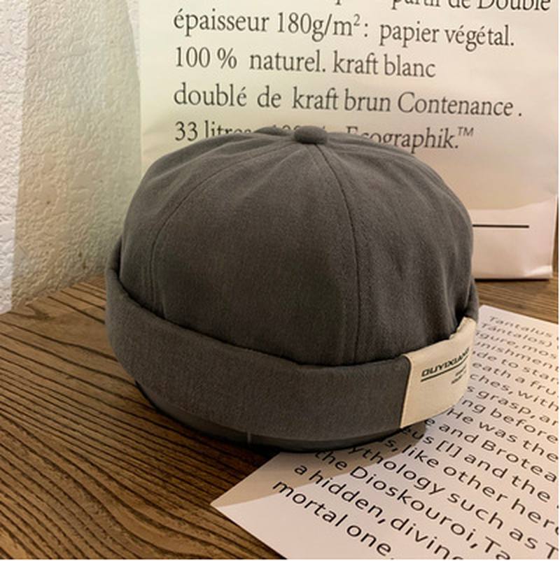 Japanilainen Letter Label Melon Leather Cap