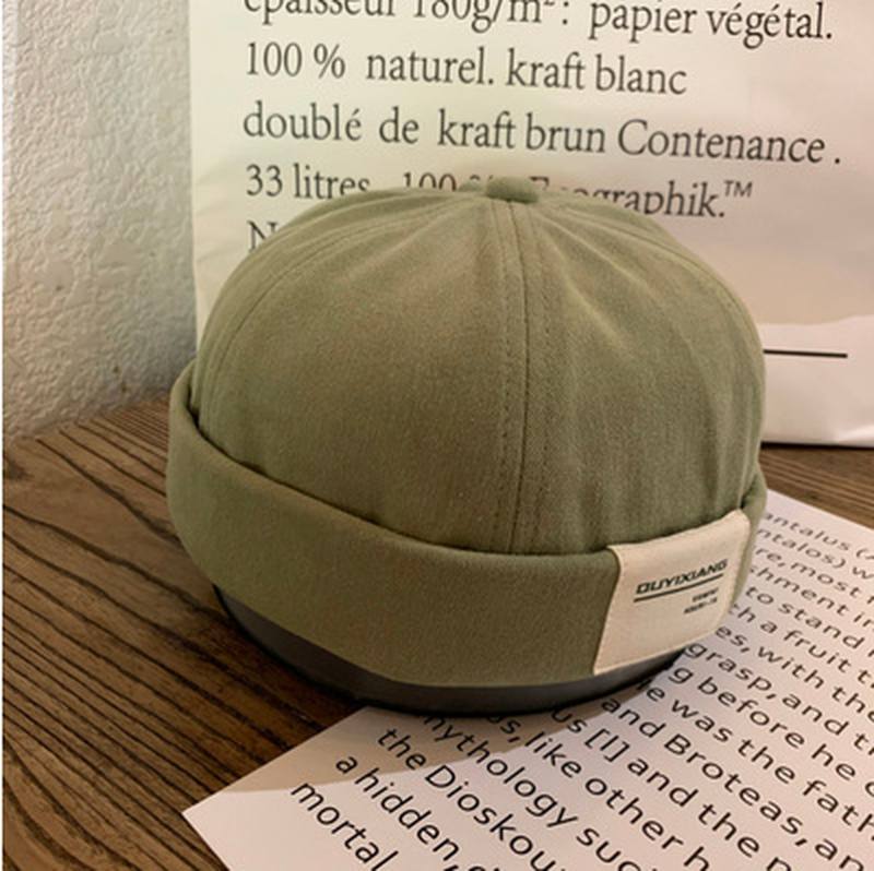 Japanilainen Letter Label Melon Leather Cap