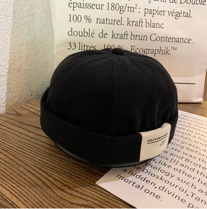 Japanilainen Letter Label Melon Leather Cap