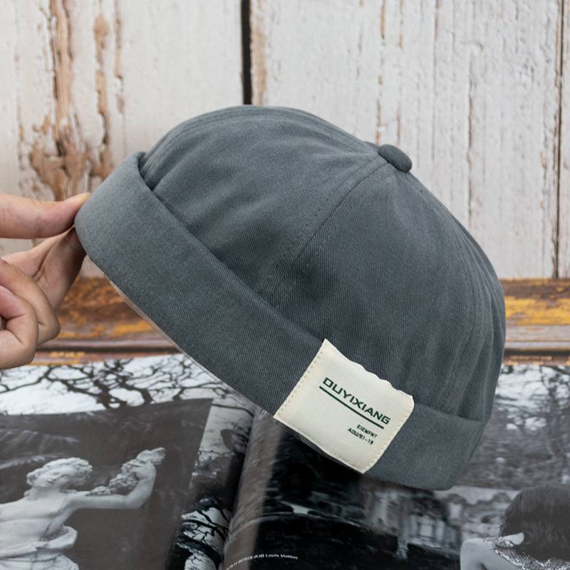 Japanilainen Letter Label Melon Leather Cap