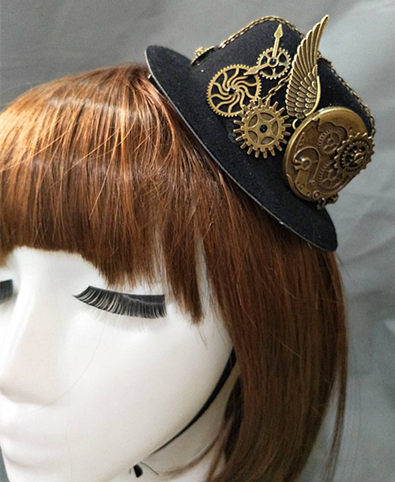 Juhlashow Koristehattu Steampunk Hattu Retro Lolita Asusteet Gear Gay