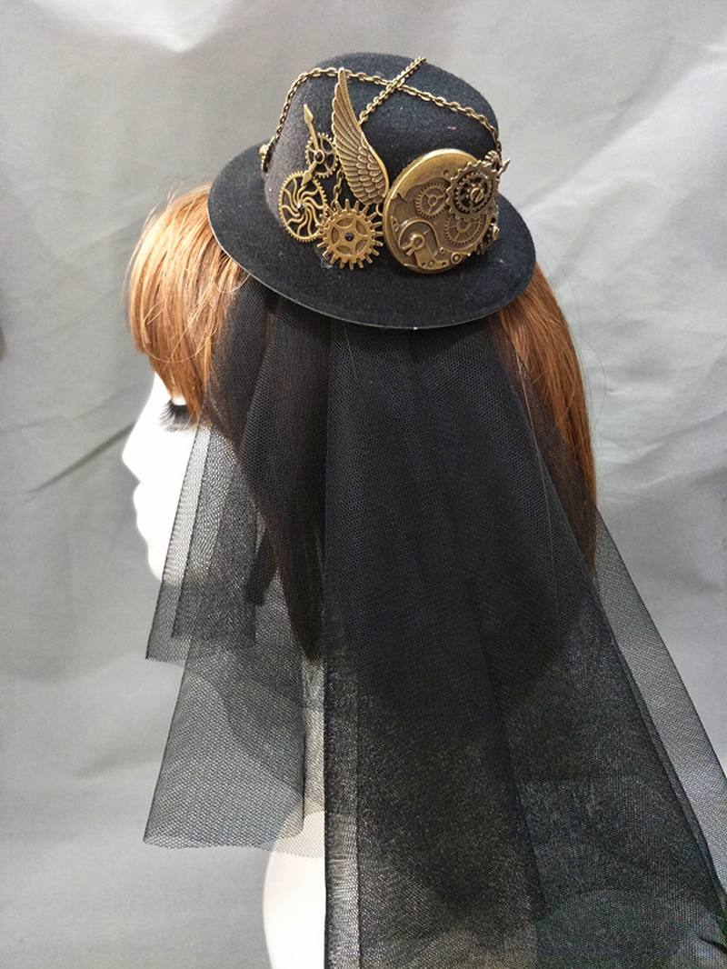 Juhlashow Koristehattu Steampunk Hattu Retro Lolita Asusteet Gear Gay