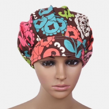 Kirurginen Scrub Hat Cap Bouffant Painatus Theme Kangas Medical