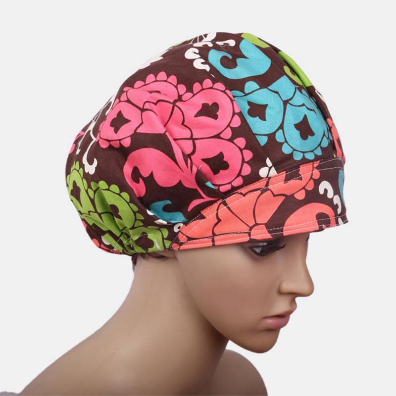 Kirurginen Scrub Hat Cap Bouffant Painatus Theme Kangas Medical