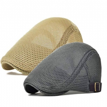 Mesh Säädettävä Newsboy Beret Ivy Flat Cap