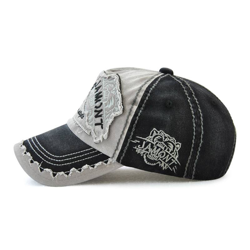 Miehet Naiset Canvas Kirjepainettu Patchwork Peaked Cap